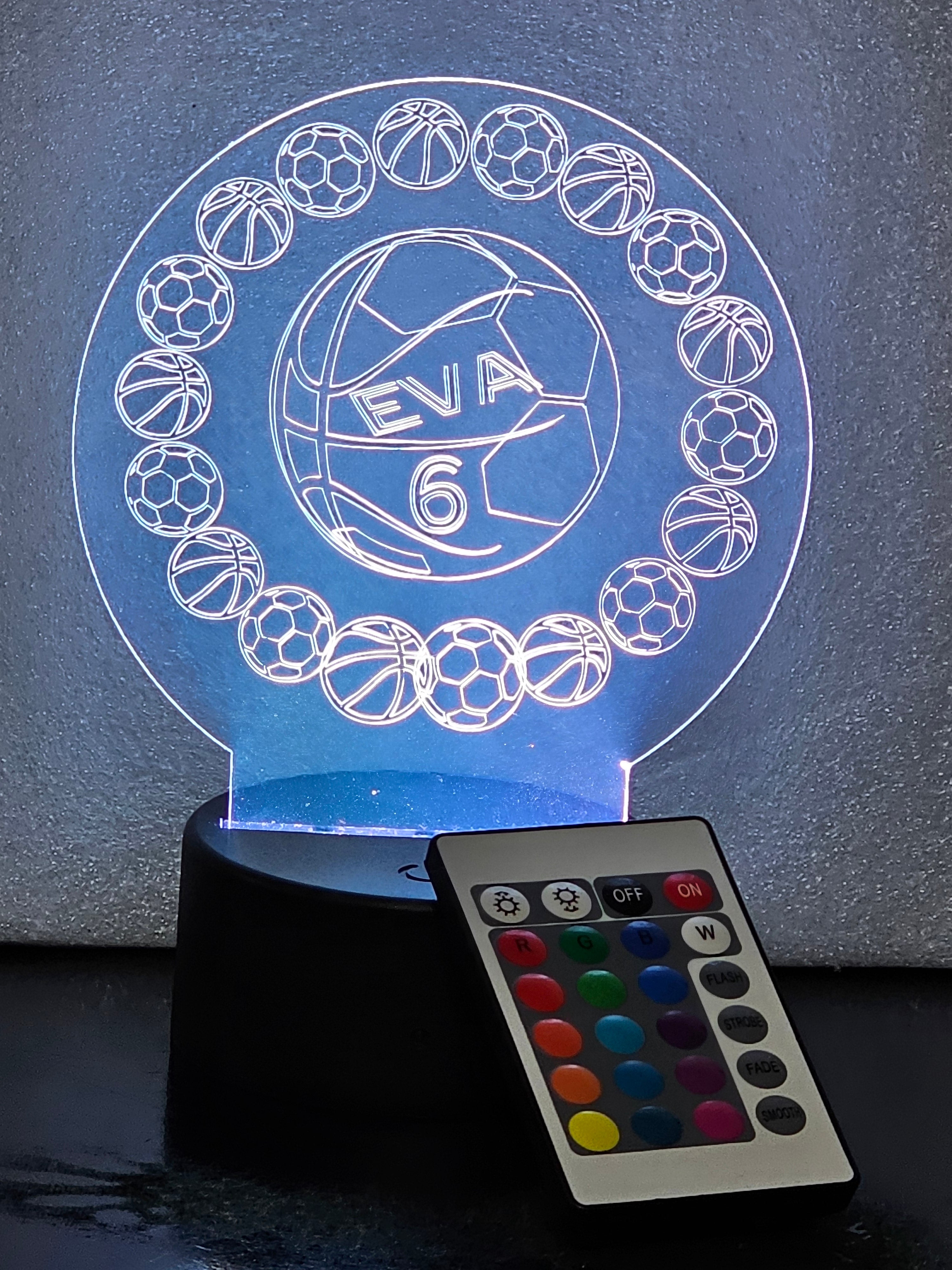 3D Globe Light with Acrylic Sports Customizable